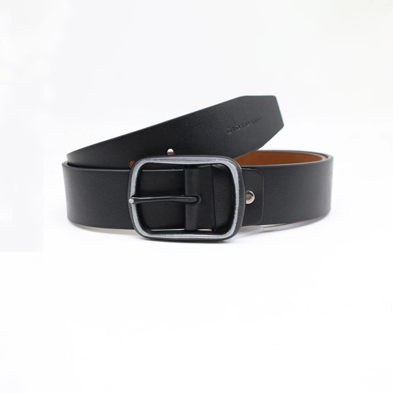Men Leather Reversible Twist Buckle Belt