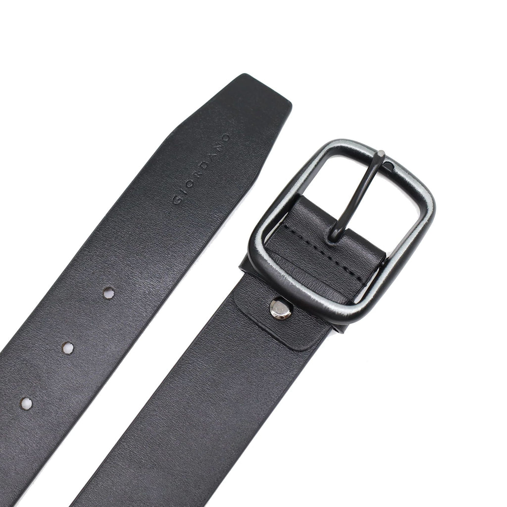 Men Leather Reversible Twist Buckle Belt