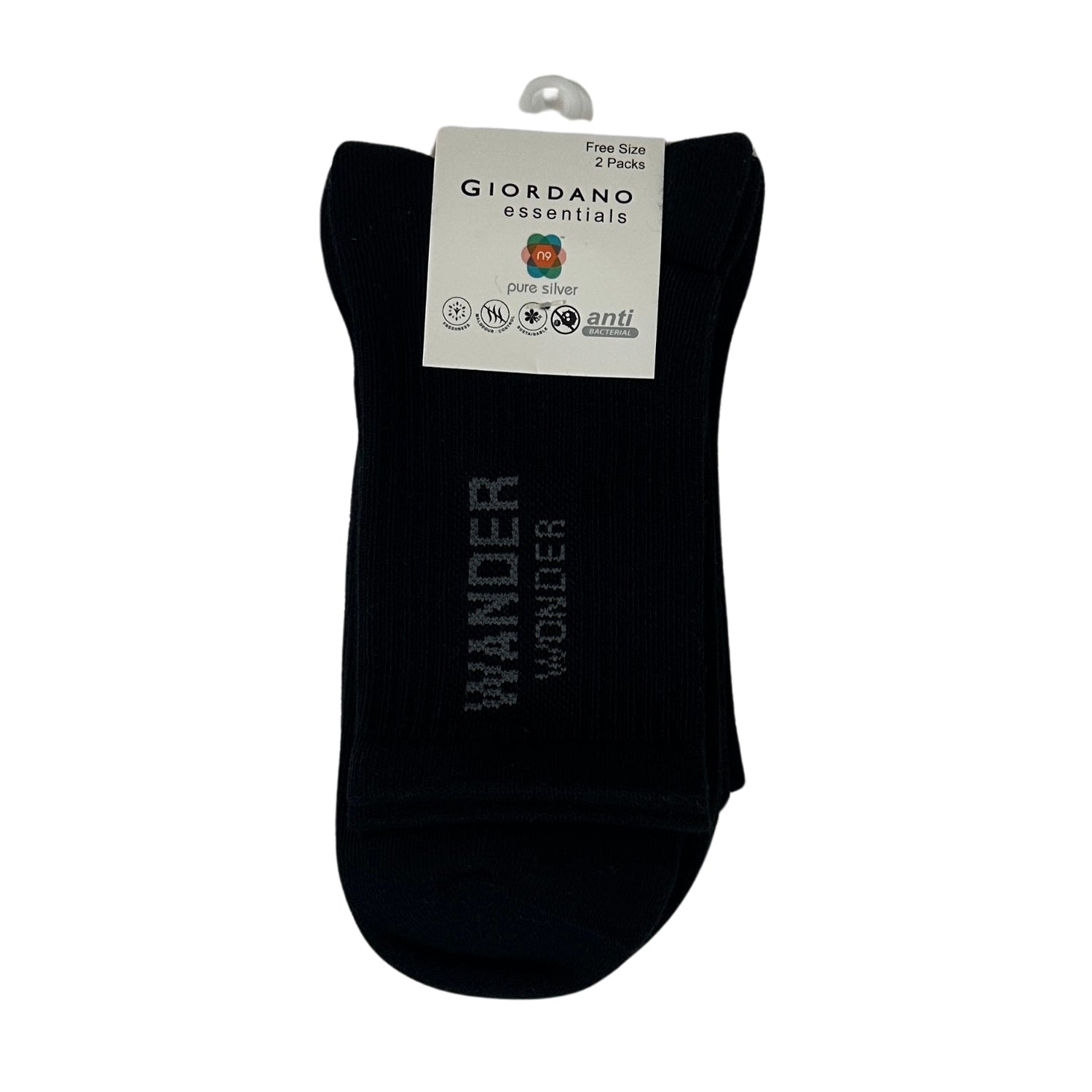 Wander Wonder Collection Longer Socks - 2 Pack, Cotton Polyester Elastane Blend
