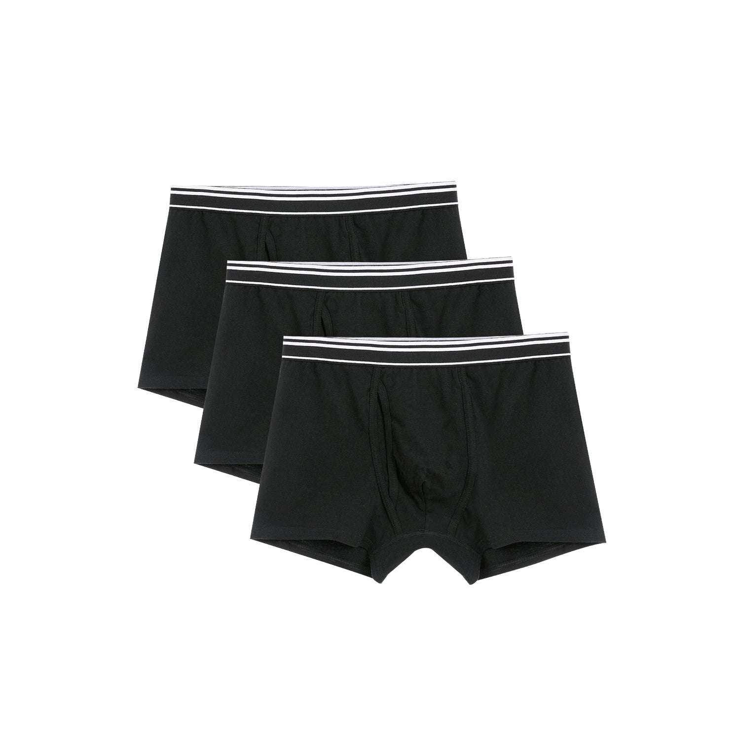 Giordano Men's Jersey Trunks - 3-Pack, Cotton Spandex, Jacquard Waistband-Multicolor