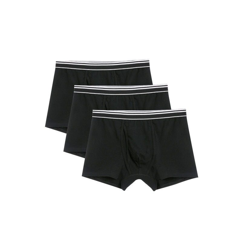 Giordano Men's Jersey Trunks - 3-Pack, Cotton Spandex, Jacquard Waistband-Multicolor
