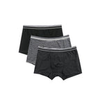 Giordano Men's Jersey Trunks - 3-Pack, Cotton Spandex, Jacquard Waistband-Multicolor