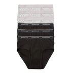 Giordano Men's Classic Rib Briefs - 6-Pack, Cotton, Jacquard Waistband-Multicolor