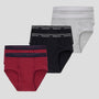 Giordano Men's Classic Rib Briefs - 6-Pack, Cotton, Jacquard Waistband-Multicolor