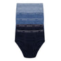 Giordano Men's Classic Rib Briefs - 6-Pack, Cotton, Jacquard Waistband-Multicolor