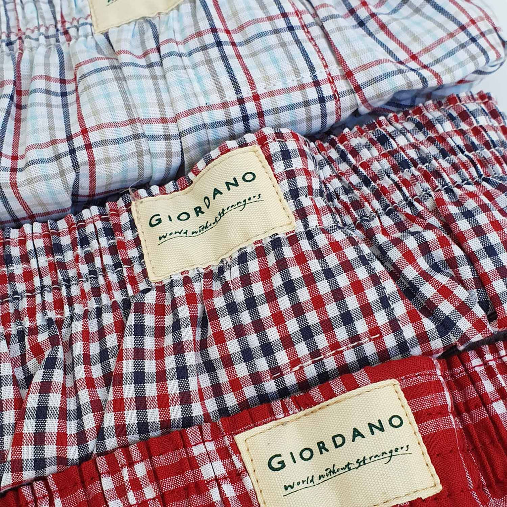 Men's Cotton Contrast Color Boxers (3Pcs/Pack)