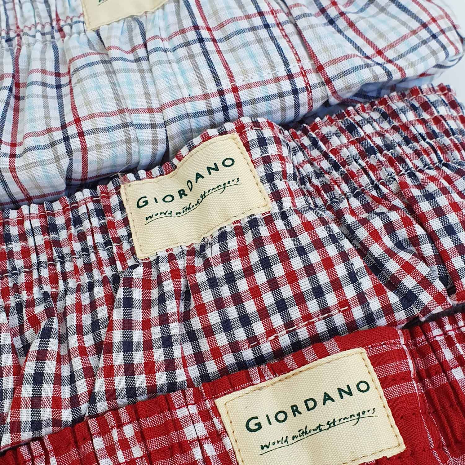 Men's Cotton Contrast Color Boxers (3Pcs/Pack)