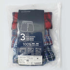 Men's Cotton Contrast Color Boxers (3Pcs/Pack)