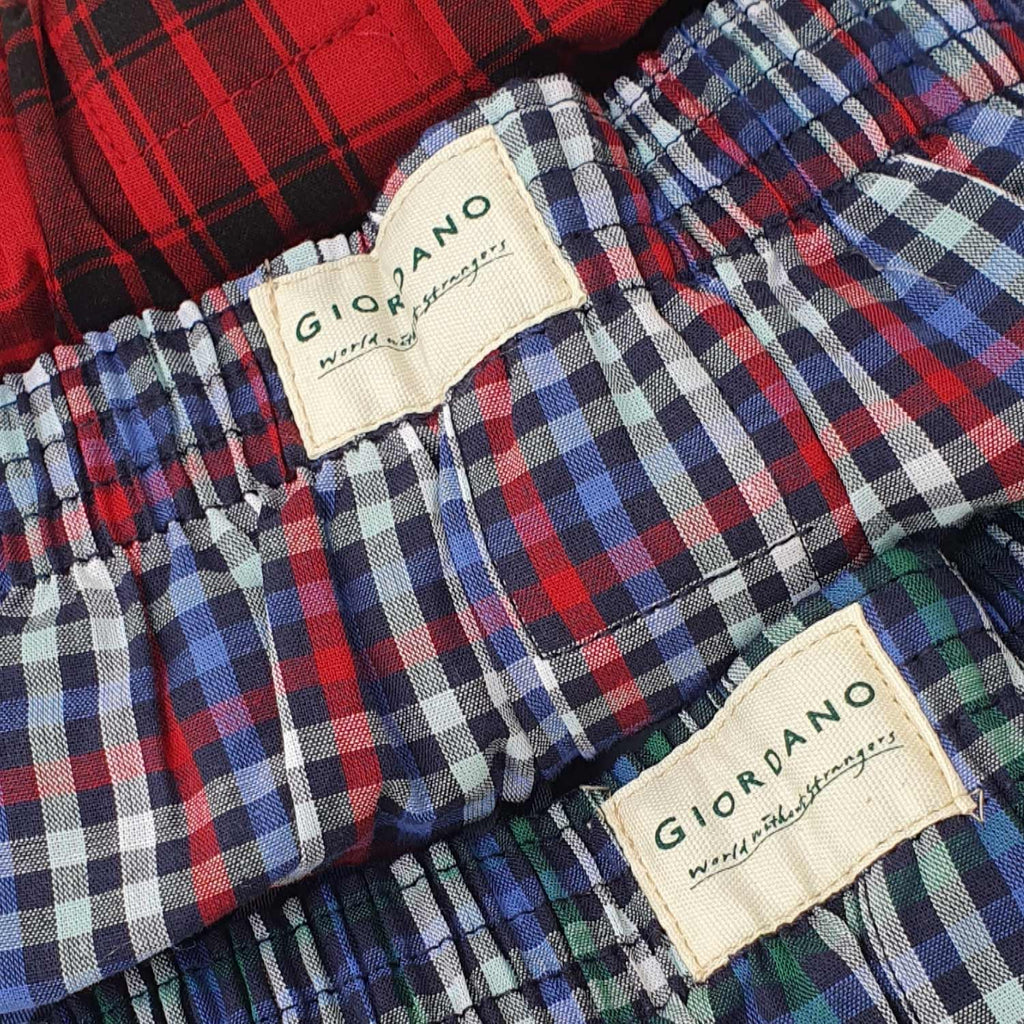 Men's Cotton Contrast Color Boxers (3Pcs/Pack)