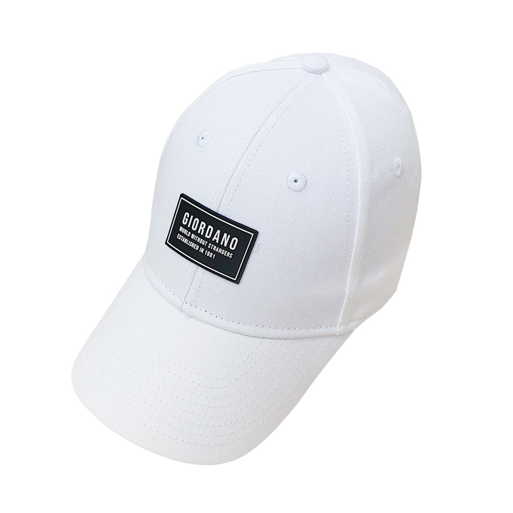 Cotton Twill Cap With Rubber Badge