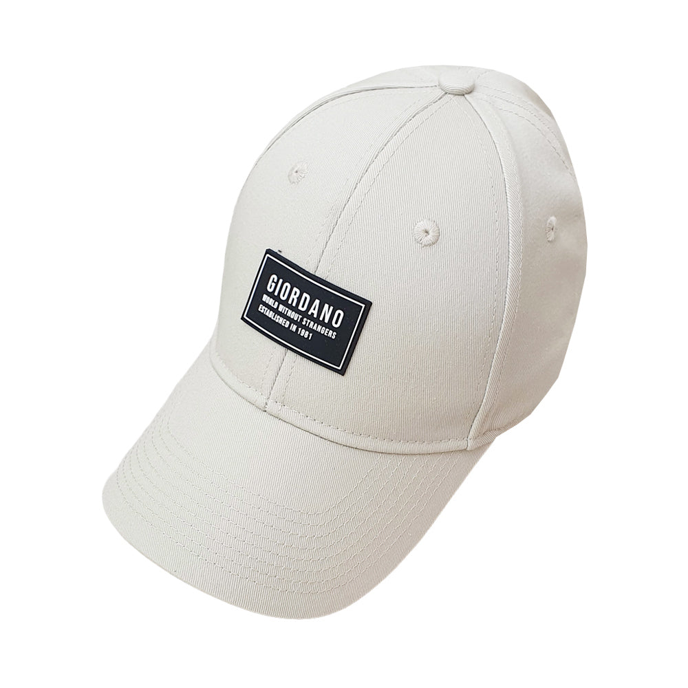 Cotton Twill Cap With Rubber Badge