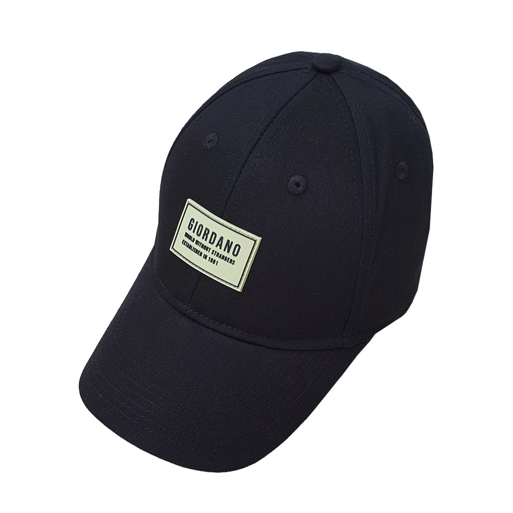 Cotton Twill Cap With Rubber Badge