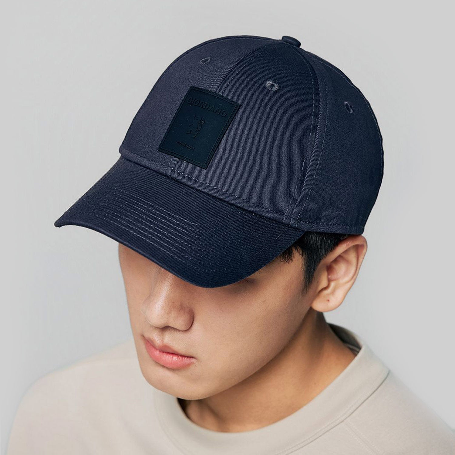 Unisex Cotton Rubber Badge Baseball Cap