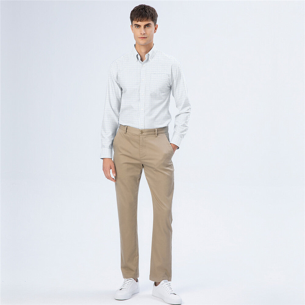Men's Oxford Pattern Wrinkle Free Shirt