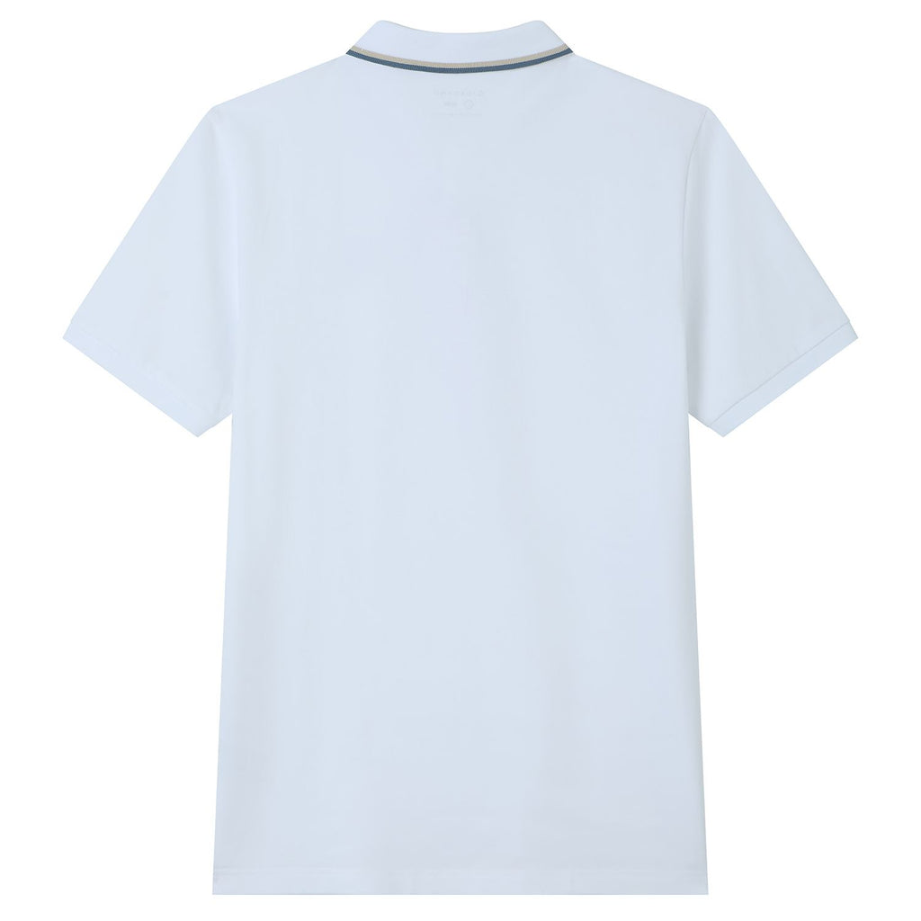 Men Slim Cotton Lycra Embroidered Polo