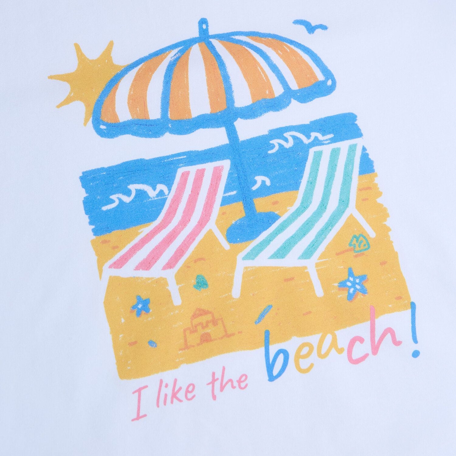 Kids' Beach Scene Relaxed Graphic Tee