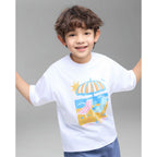 Kids' Beach Scene Relaxed Graphic Tee