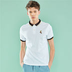Men Deer Embroidery Polo