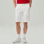 Men's Slim Peach Twill Elastic Shorts