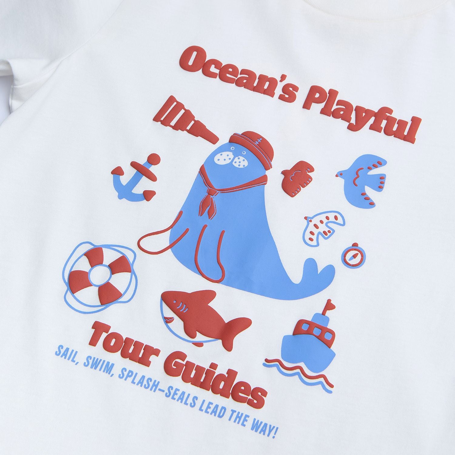 Kids Ocean's Playful Printed Cotton Tee