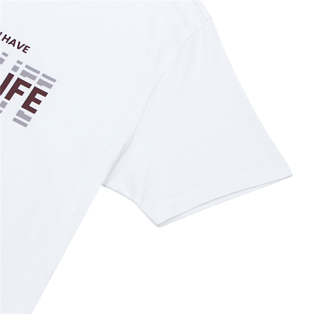 Men's Cotton Jersey Crew Neck Slim Fit Message Print Tee