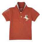 Giordano Kids' Embroidered Napoleon Polo-Brown