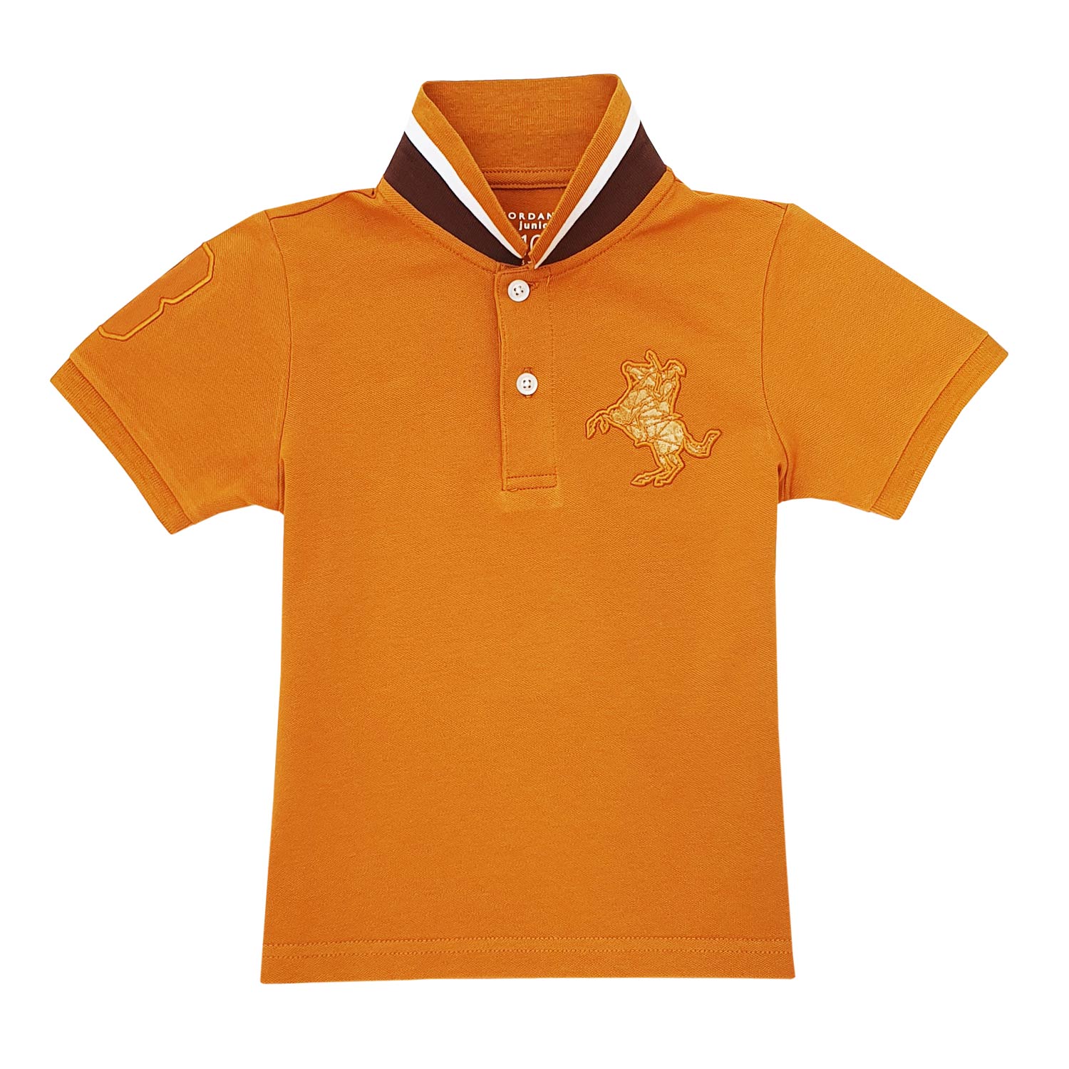 Giordano Kids' Embroidered Napoleon Polo-Brown