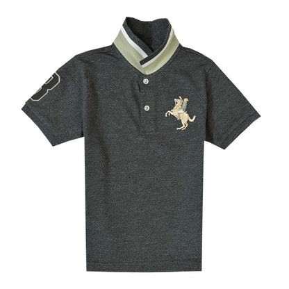 Giordano Kids' Embroidered Napoleon Polo-Grey