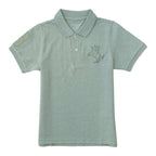 Giordano Kids' Embroidered Napoleon Polo-Green