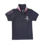 Giordano Kids' Embroidered Napoleon Polo-Black