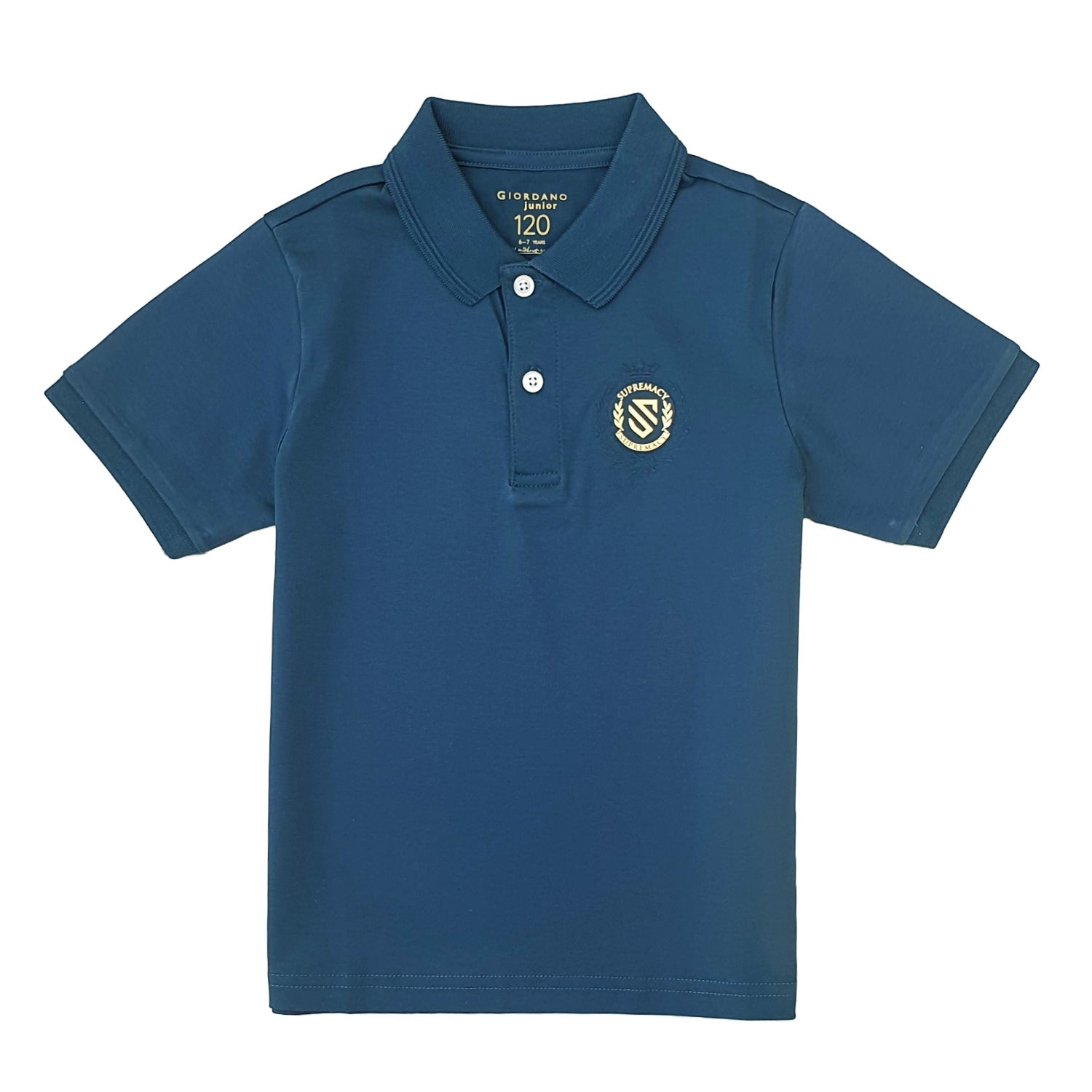 Giordano Junior Liquid Touch Short Sleeve Embroidery Polo-Blue