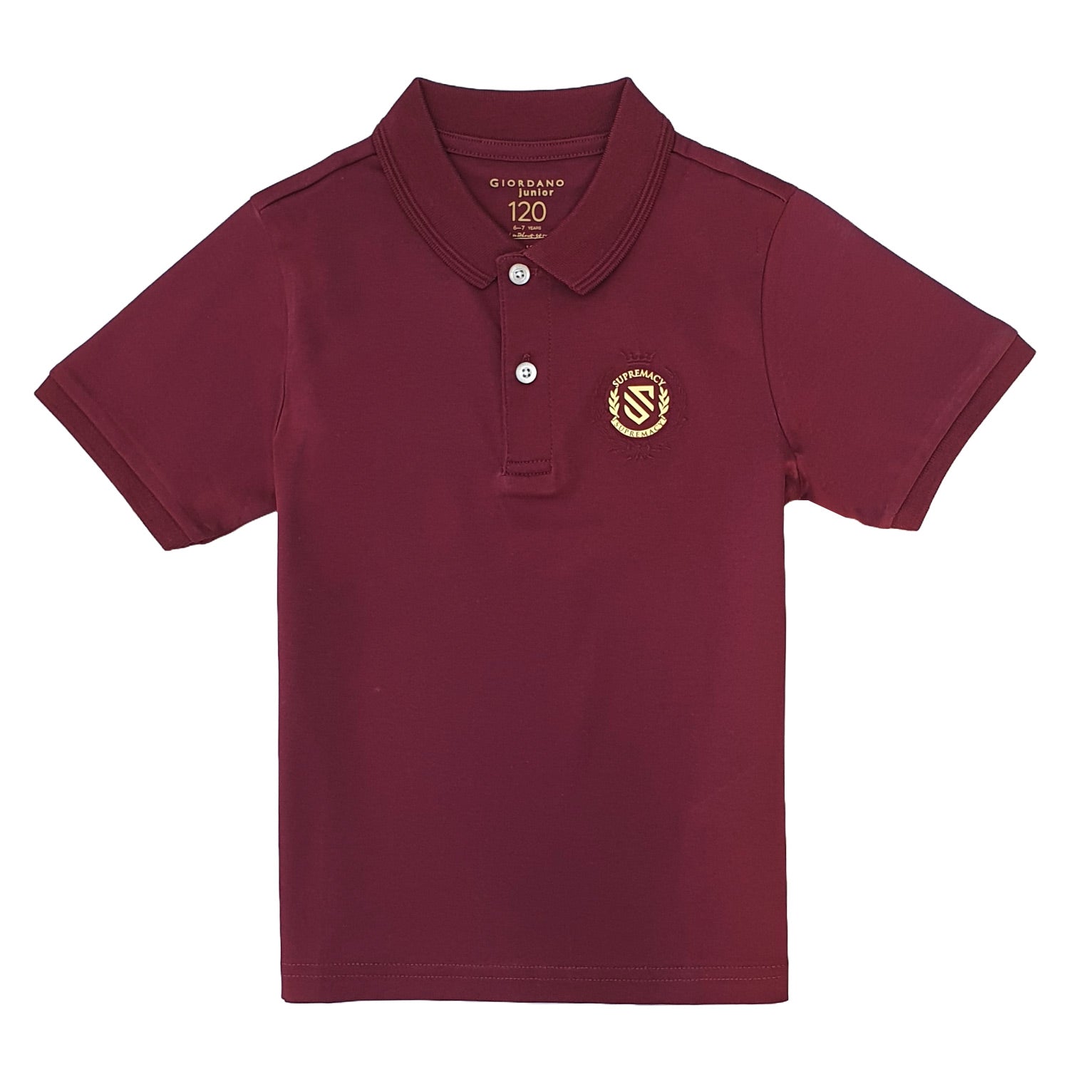 Giordano Junior Liquid Touch Short Sleeve Embroidery Polo-Red