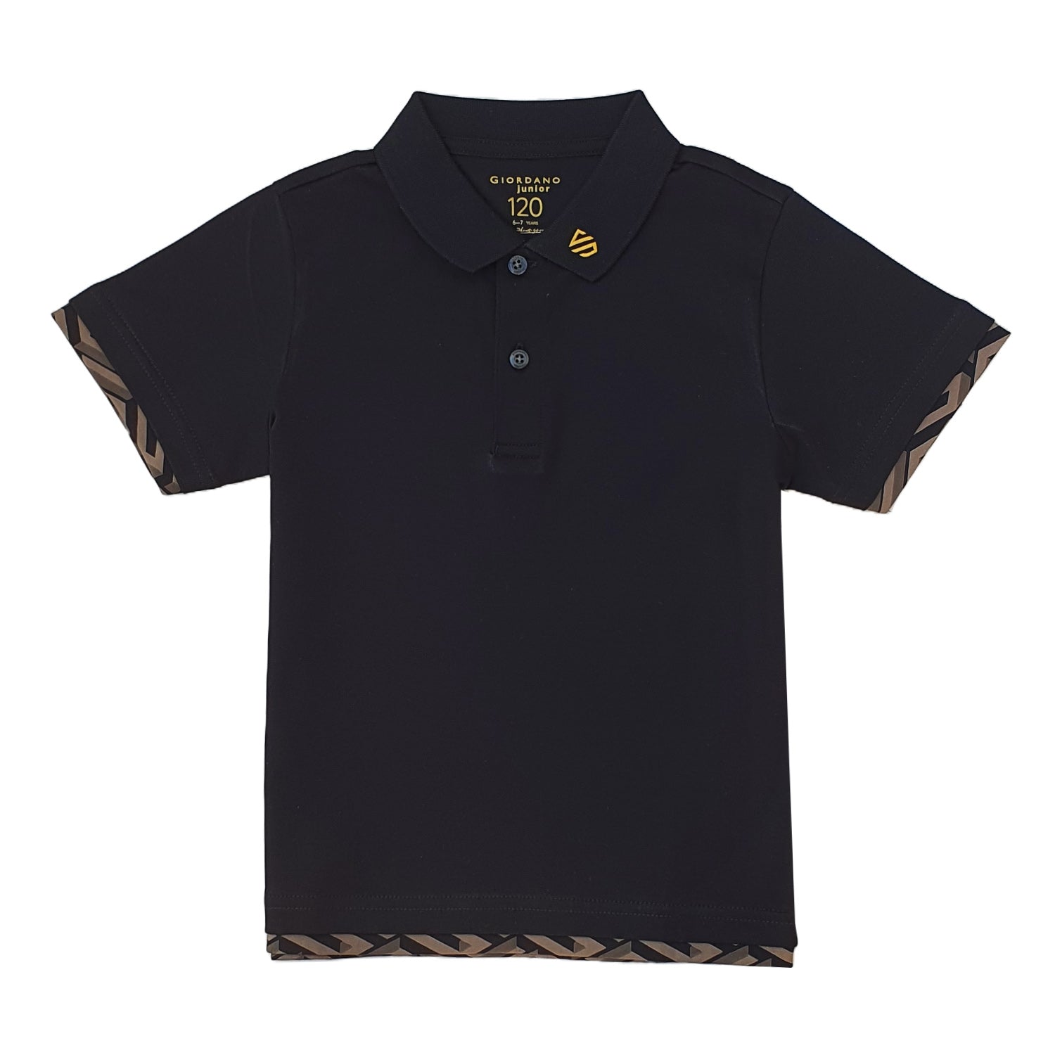 Giordano Junior Liquid Touch Short Sleeve Embroidery Polo-Black
