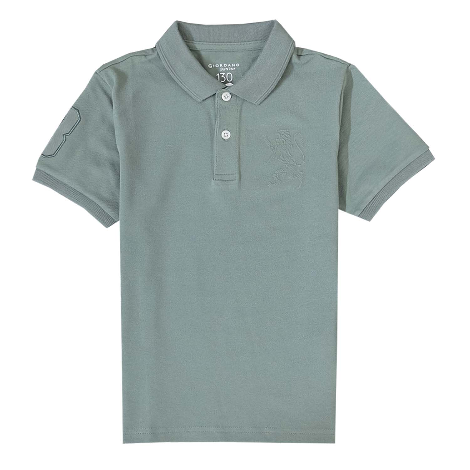 Giordano Junior Embroidery Short Sleeve Bold Polo-Green