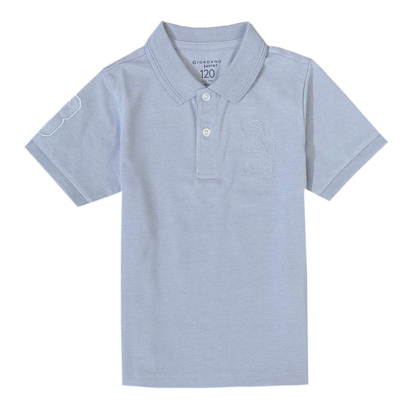 Giordano Junior Embroidery Short Sleeve Bold Polo-Blue