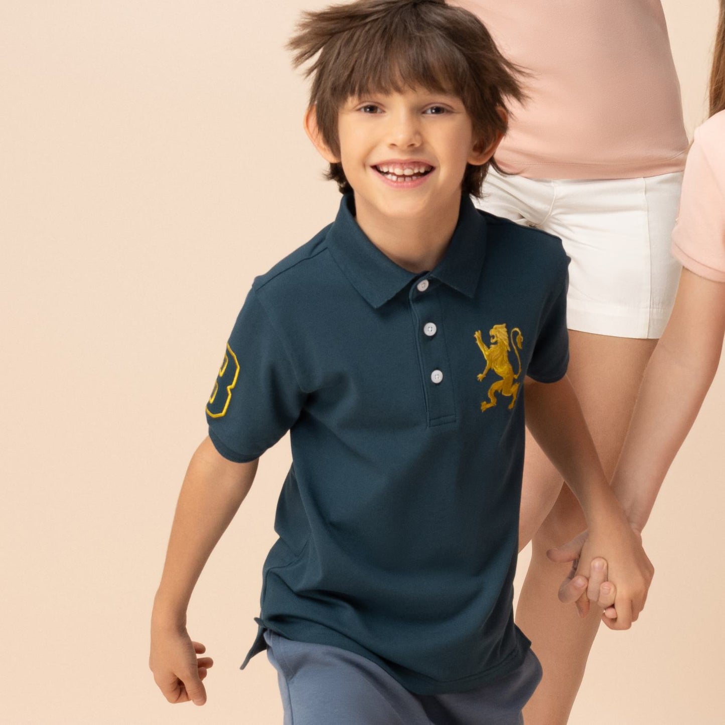 Giordano Junior Embroidery Short Sleeve Bold Polo-Green