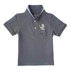 Giordano Junior Embroidery Short Sleeve Bold Polo-Grey