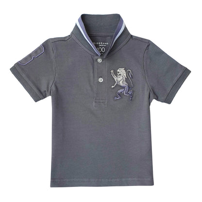 Giordano Junior Embroidery Short Sleeve Bold Polo-Grey