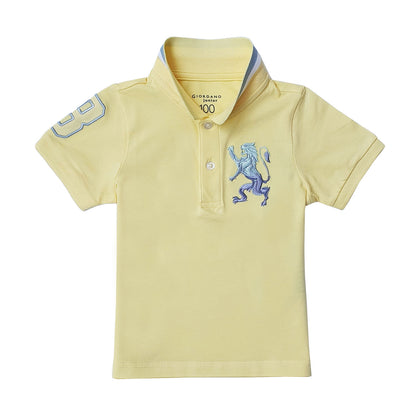 Giordano Junior Embroidery Short Sleeve Bold Polo-Yellow