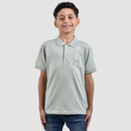 Giordano Junior Embroidery Short Sleeve Bold Polo-Green