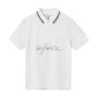 Giordano Kids Thematic Bold Polo: Slim Fit, Bold Embroidery, Everyday Style-White