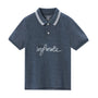 Giordano Kids Thematic Bold Polo: Slim Fit, Bold Embroidery, Everyday Style-Blue