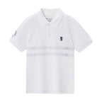 Giordano Kids Thematic Bold Polo: Slim Fit, Bold Embroidery, Everyday Style-White