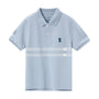Giordano Kids Thematic Bold Polo: Slim Fit, Bold Embroidery, Everyday Style-Blue
