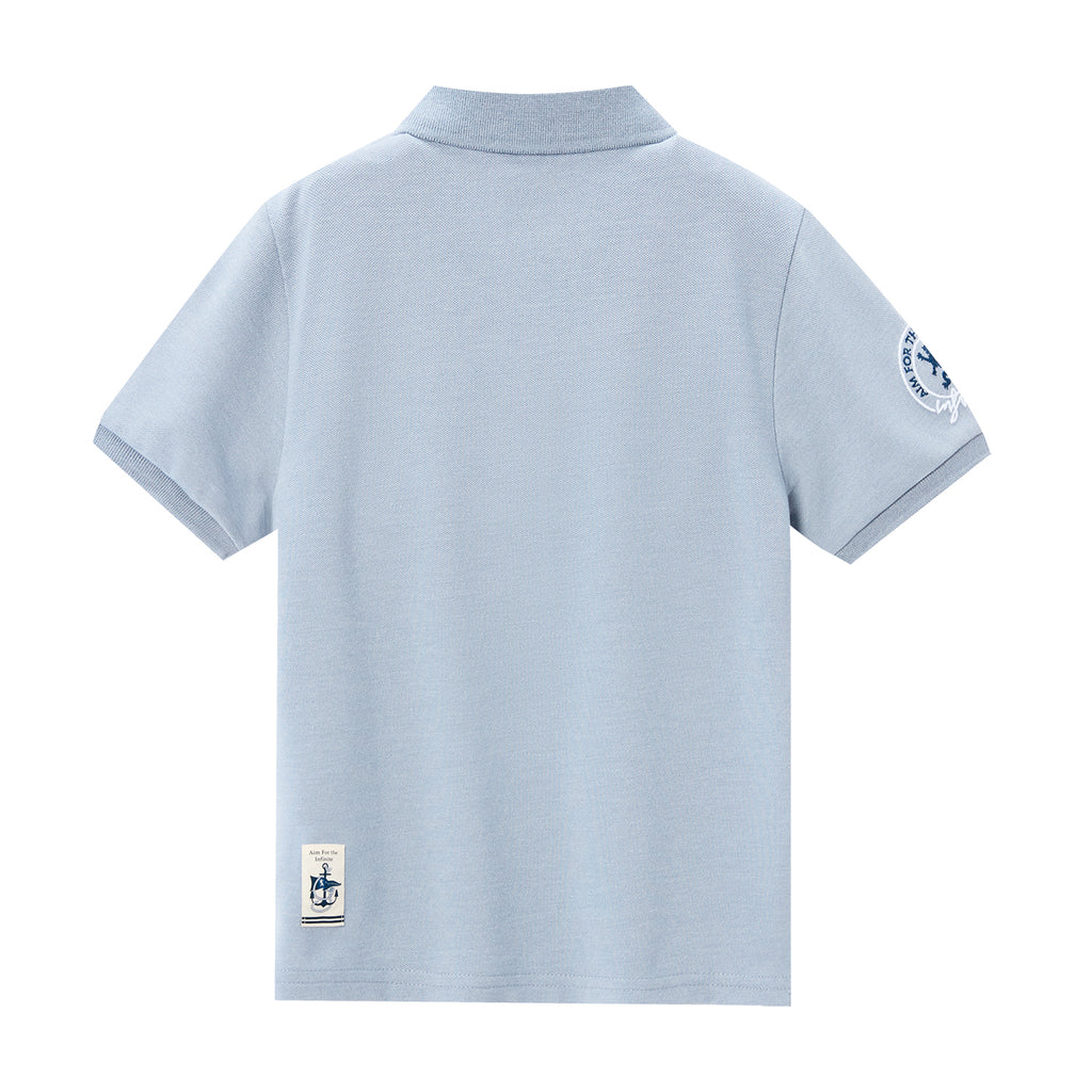 Kids Thematic Bold Polo: Slim Fit, Bold Embroidery, Everyday Style
