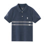 Giordano Kids Thematic Bold Polo: Slim Fit, Bold Embroidery, Everyday Style-Blue