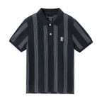 Giordano Kids Thematic Bold Polo: Slim Fit, Bold Embroidery, Everyday Style-Blue
