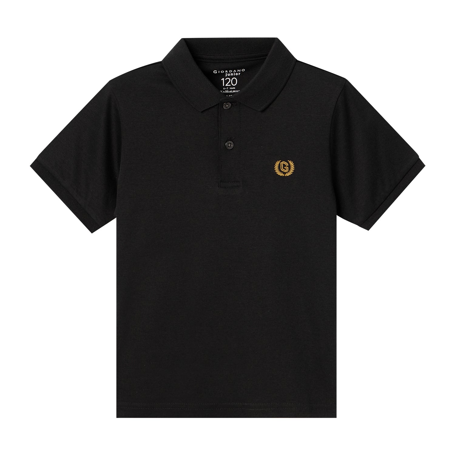 Giordano Junior Cotton Interlock Liquid Touch Polo-Black