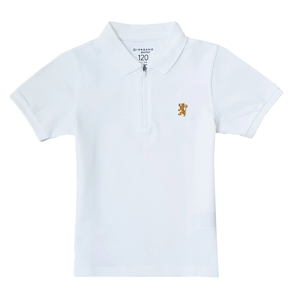 Kids' Lion Crest Polo: Slim Fit, Classic Style, Bold Detailing