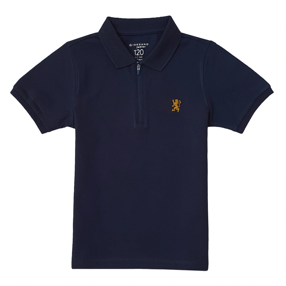 Kids' Lion Crest Polo: Slim Fit, Classic Style, Bold Detailing
